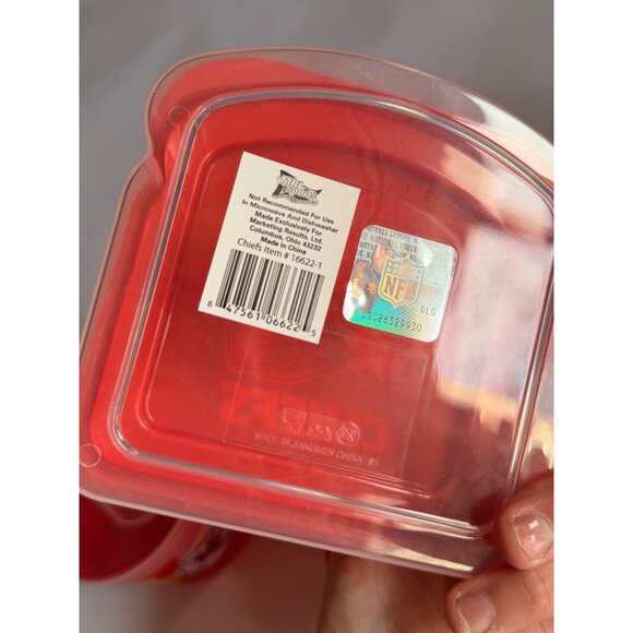 Kansas City Chiefs NFL Food Storage Container Set Red 3-Piece Officially License - Picture 6 of 7